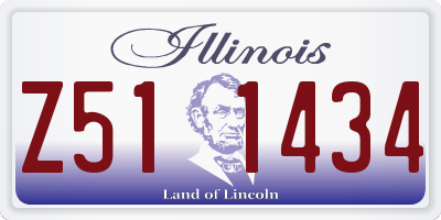 IL license plate Z511434