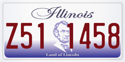 IL license plate Z511458
