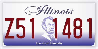 IL license plate Z511481