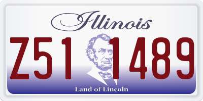 IL license plate Z511489