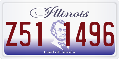 IL license plate Z511496