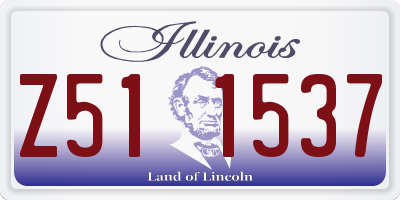 IL license plate Z511537