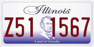 IL license plate Z511567