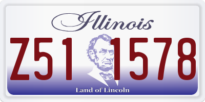 IL license plate Z511578