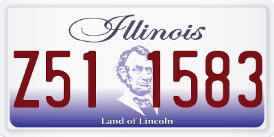 IL license plate Z511583