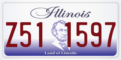 IL license plate Z511597