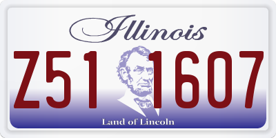 IL license plate Z511607