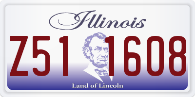 IL license plate Z511608