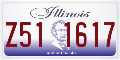 IL license plate Z511617