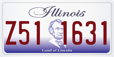 IL license plate Z511631