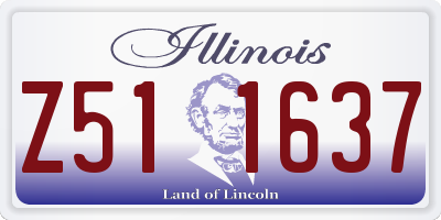 IL license plate Z511637