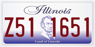 IL license plate Z511651