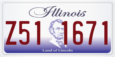 IL license plate Z511671