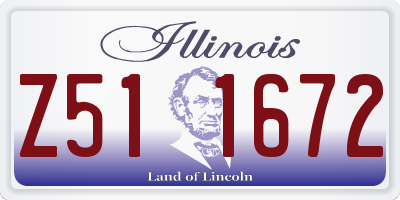 IL license plate Z511672