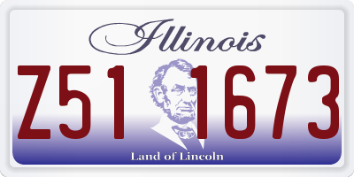 IL license plate Z511673