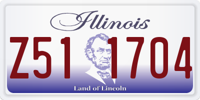 IL license plate Z511704