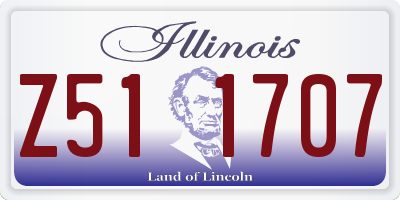 IL license plate Z511707