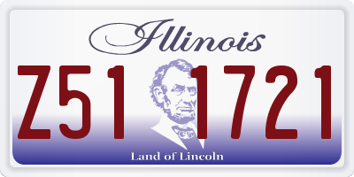 IL license plate Z511721