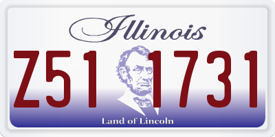 IL license plate Z511731
