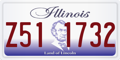 IL license plate Z511732