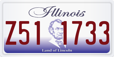 IL license plate Z511733