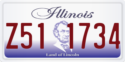 IL license plate Z511734