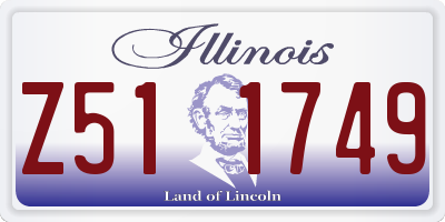 IL license plate Z511749