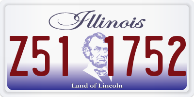 IL license plate Z511752