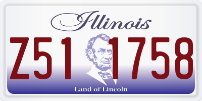 IL license plate Z511758