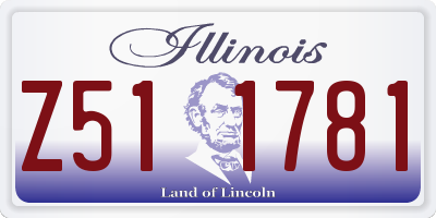IL license plate Z511781