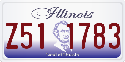 IL license plate Z511783