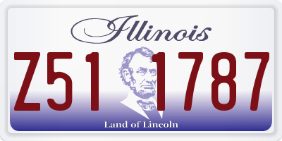 IL license plate Z511787