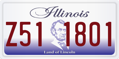 IL license plate Z511801