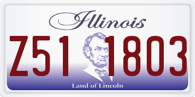 IL license plate Z511803