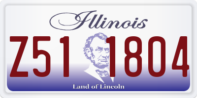 IL license plate Z511804