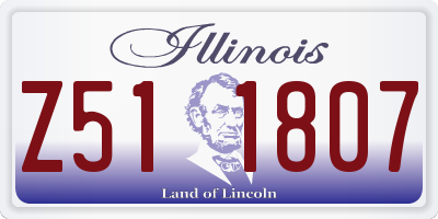 IL license plate Z511807