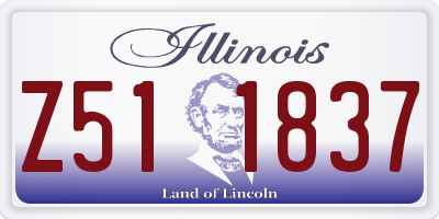 IL license plate Z511837
