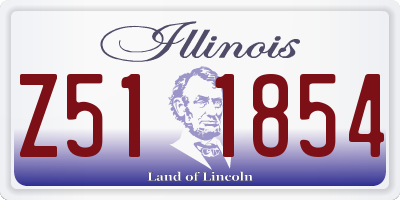 IL license plate Z511854