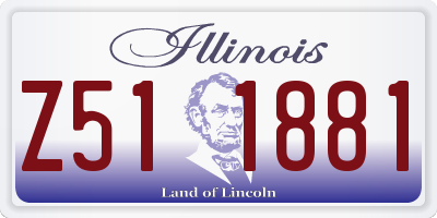 IL license plate Z511881