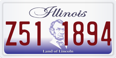 IL license plate Z511894