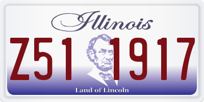 IL license plate Z511917