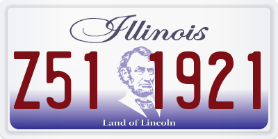 IL license plate Z511921