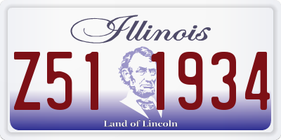 IL license plate Z511934