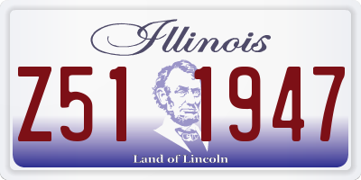 IL license plate Z511947