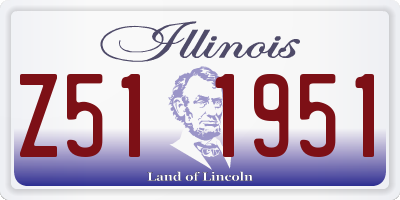 IL license plate Z511951