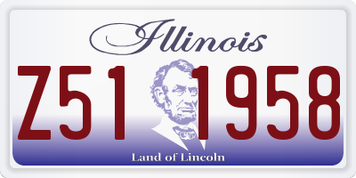 IL license plate Z511958