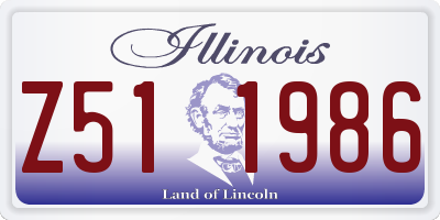 IL license plate Z511986