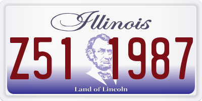 IL license plate Z511987