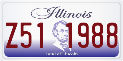 IL license plate Z511988