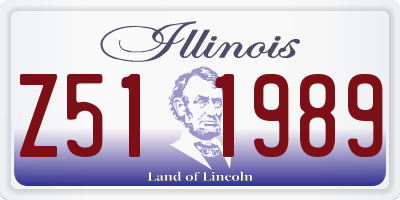 IL license plate Z511989